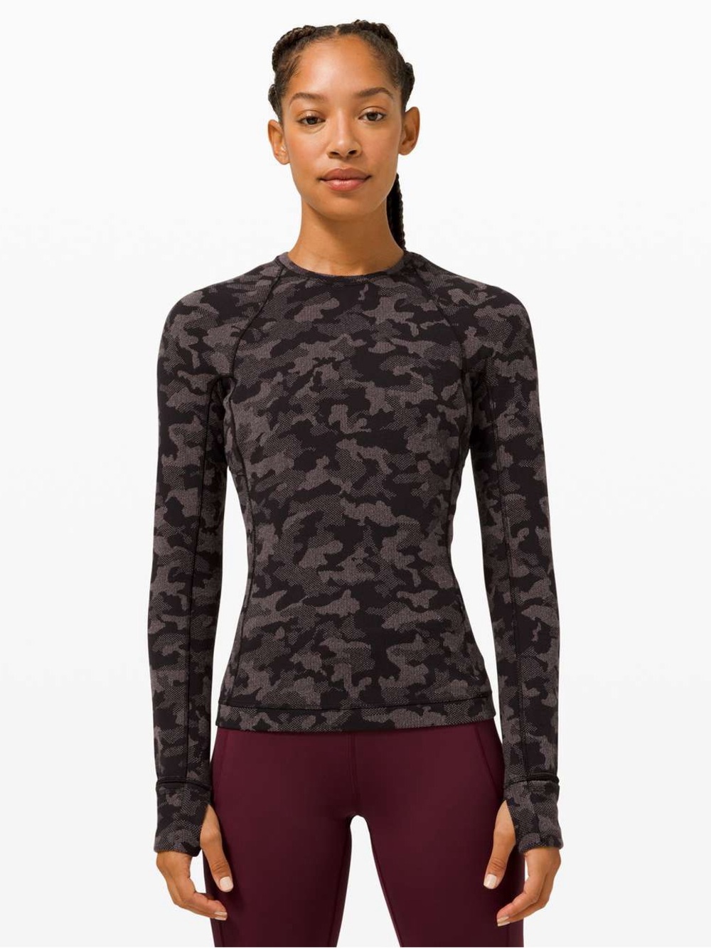 Lululemon Runderful Long Sleeve
Heritage Camo Jacquard Black Lunar Rock